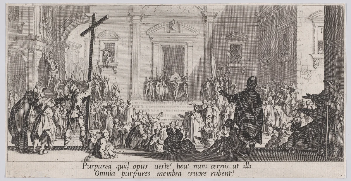 La Présentation au Peuple (The Presentation of Christ to the People), from "La Grande Passion" (The Large Passion)Passion) by Jacques Callot, print, 1618-1630