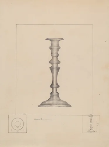 Candlestick by Henry Meyers, index of american design, 1936