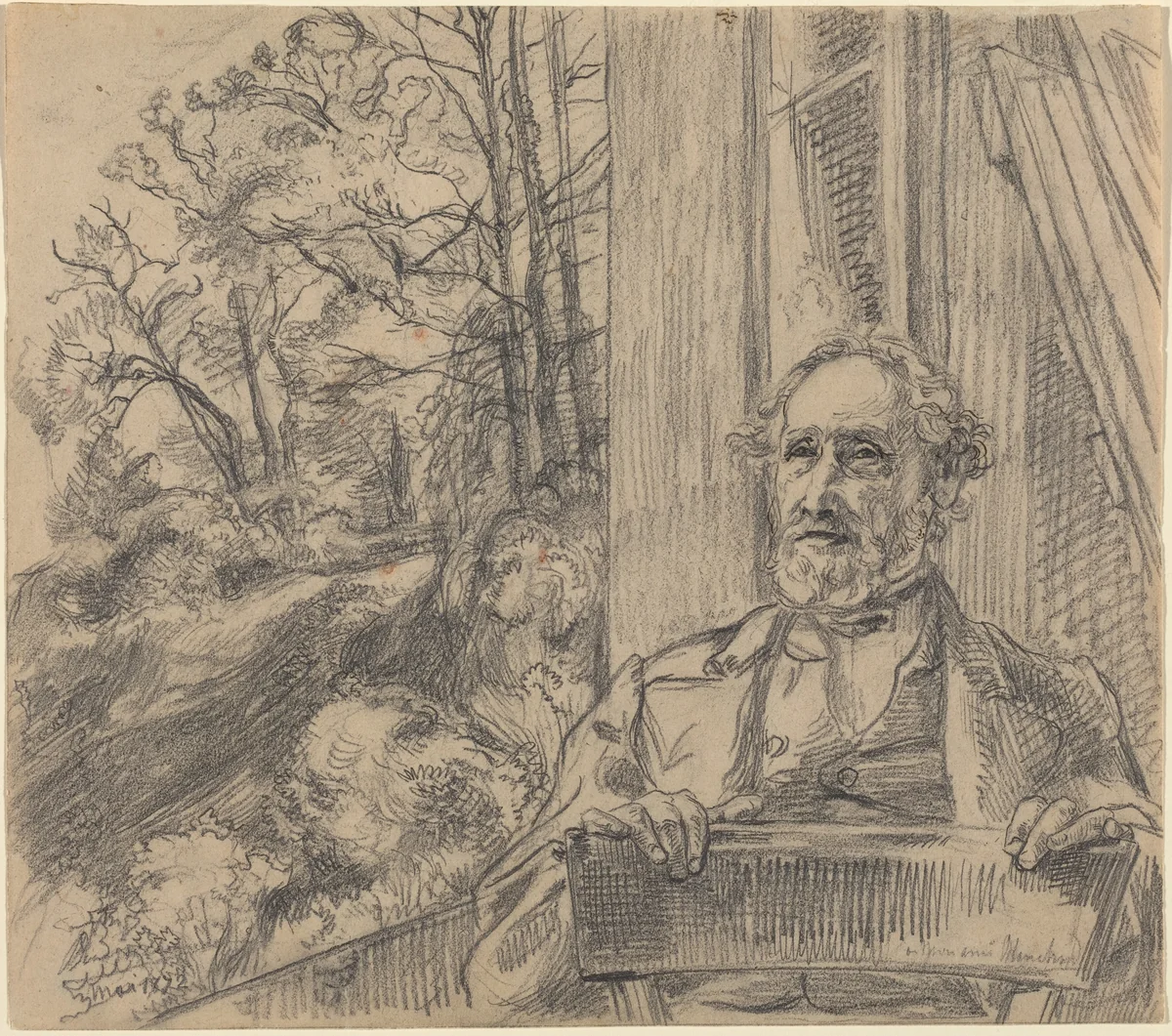 Jacob Meyer-Heine by Félix Bracquemond, drawing, 1872