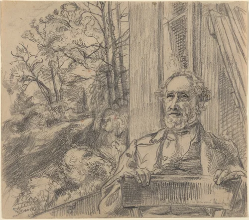 Jacob Meyer-Heine by Félix Bracquemond, drawing, 1872