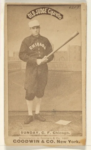 Sunday, Center Field, Chicago, from the Old Judge series (N172) for Old Judge Cigarettes by Goodwin & Company, photograph, 1887