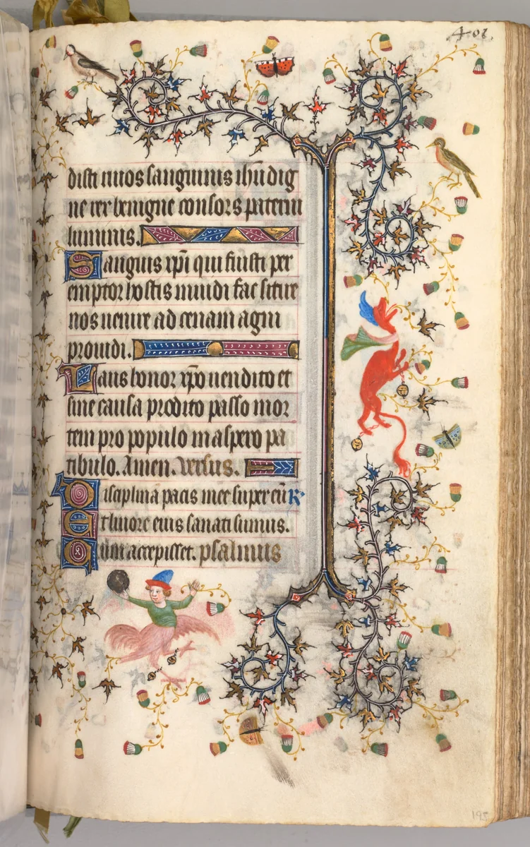 Hours of Charles the Noble, King of Navarre (1361-1425): fol. 195r, Text by Master of the Brussels Initials and Associates, book, 1400-1410