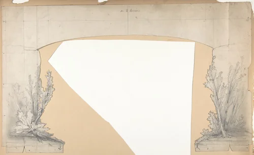 Design for a Stage Set at the Opéra, Paris by Eugène Cicéri, drawing, 1830-1890