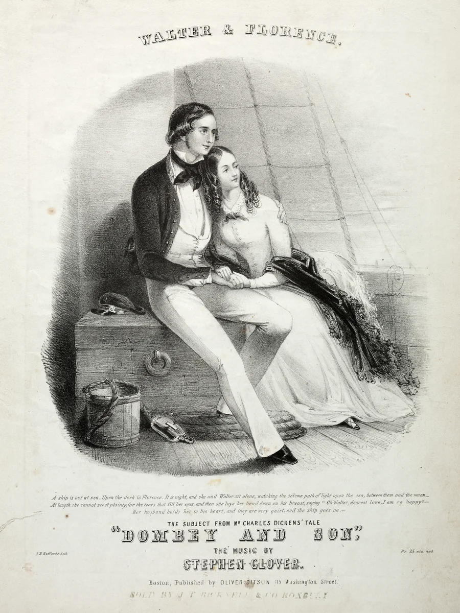 Walter and Florence - Sheet Music Cover by Winslow Homer, print, 1854-1864