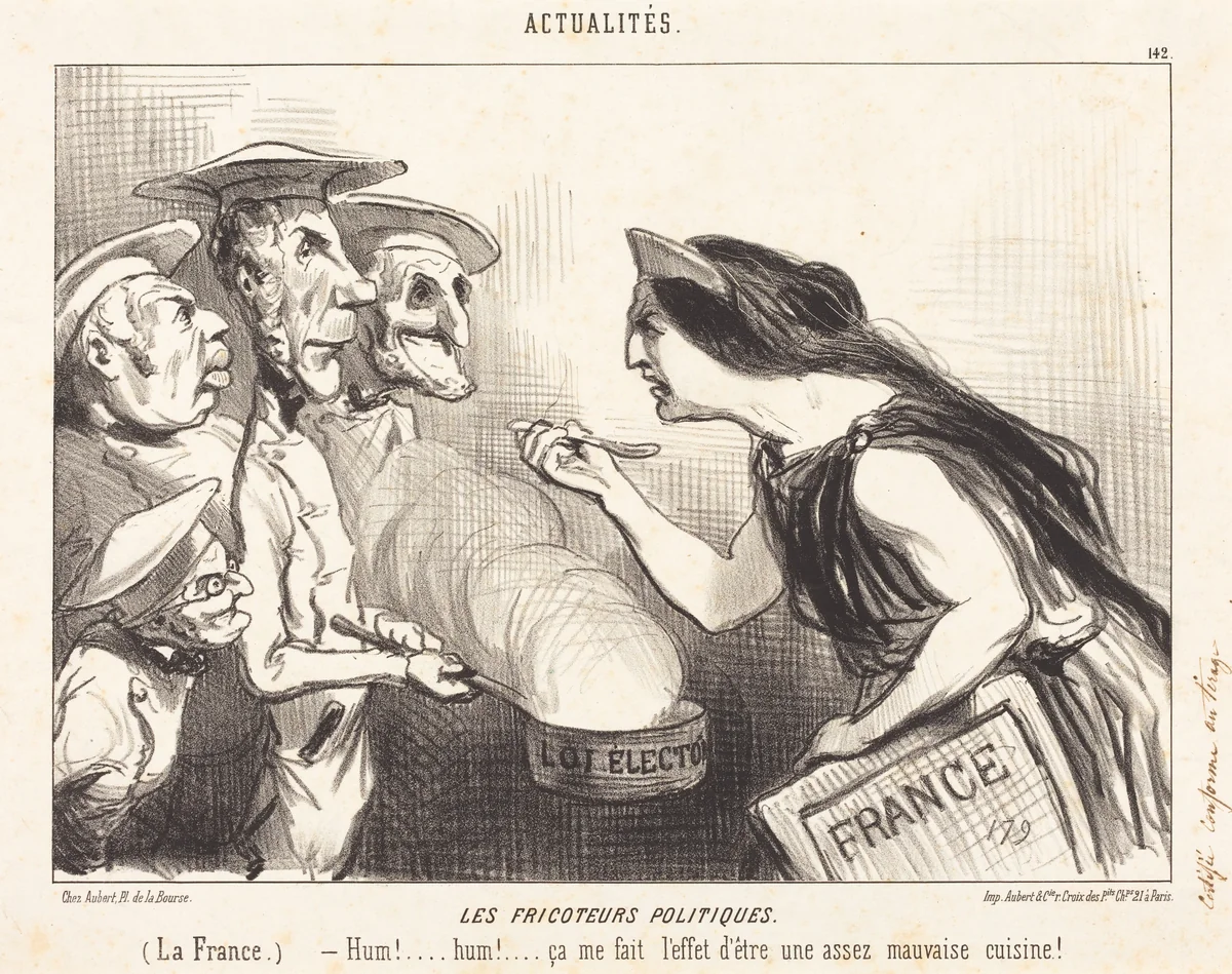 Les Fricoteurs politiques by Honoré Daumier, print, 1850