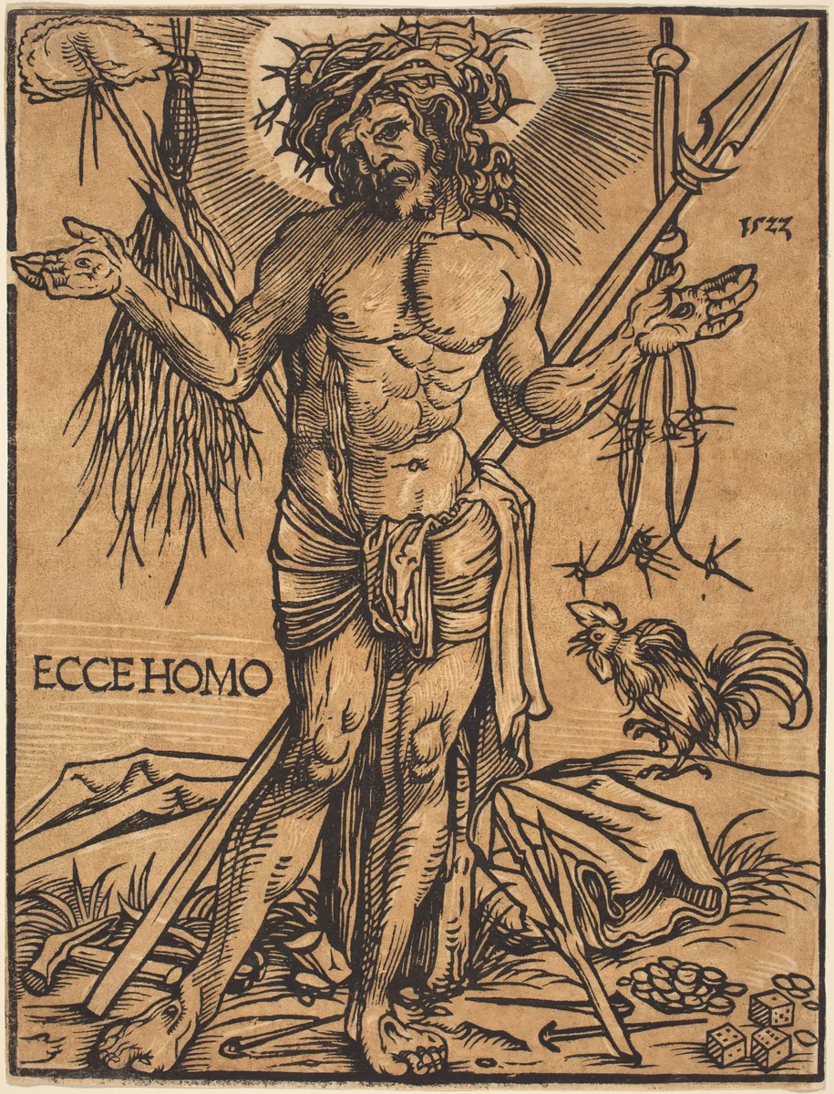 The Man of Sorrows Standing by Hans Weiditz, print, 1522