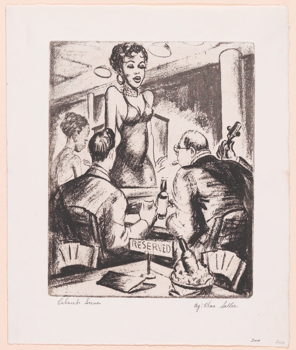 Cabaret Scene by Charles L. Sallee, Jr., print, 1935-1943