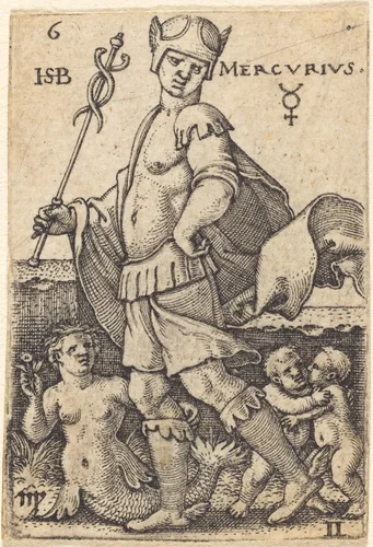 Mercury by Sebald Beham, print, 1539