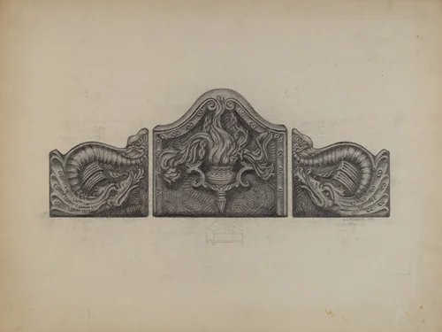 Coal Grate for Fireplace by Austin L. Davison, index of american design, 1937