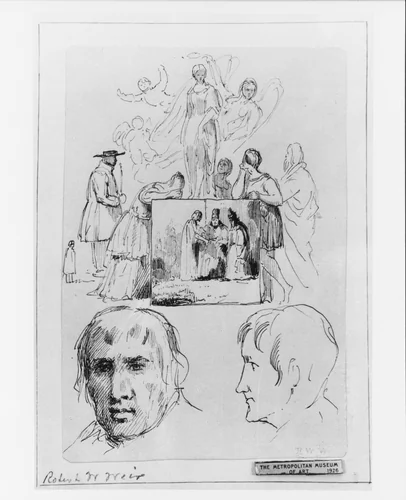 Sketches (from McGuire Scrapbook) by Robert Walter Weir, artwork, 1803-1889