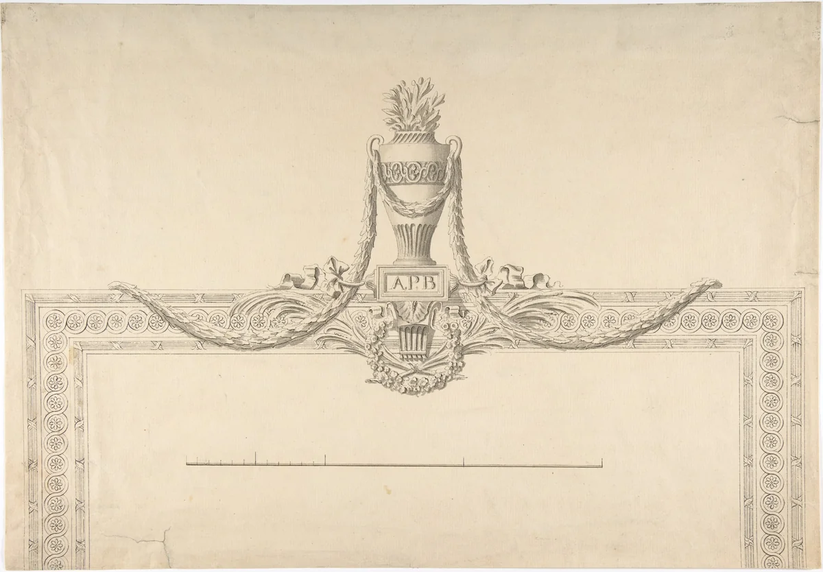 Design for Mirror Frame by anonymous, drawing, 1765-1775