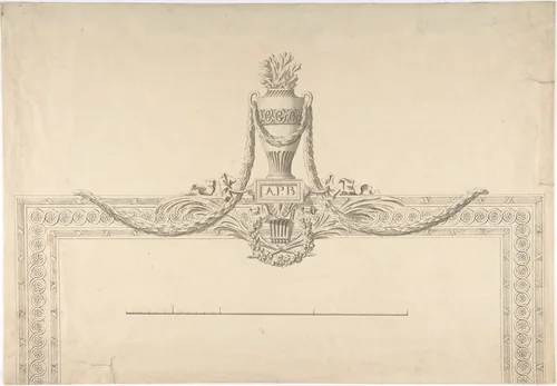 Design for Mirror Frame by anonymous, drawing, 1765-1775