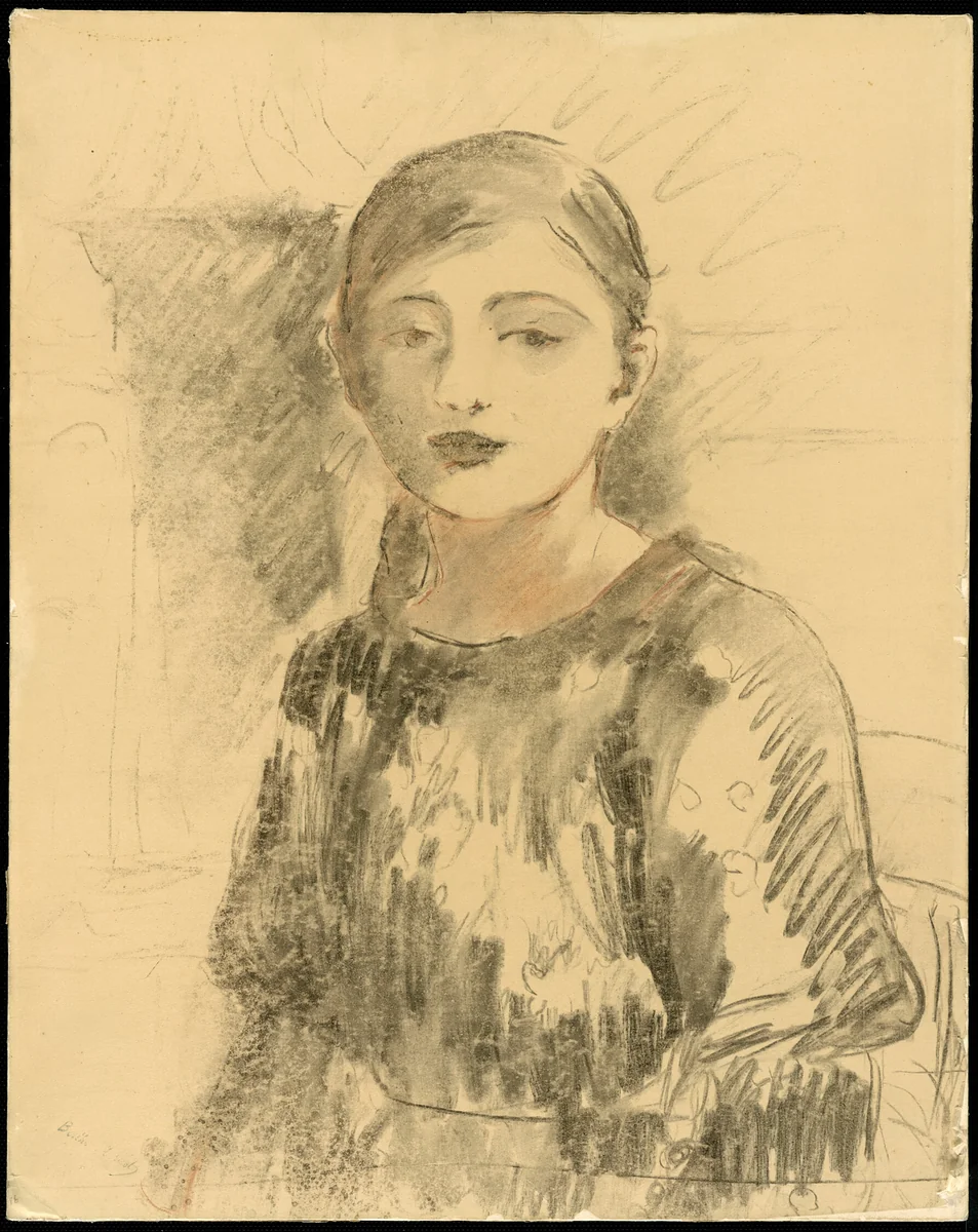 Portrait of Julie Manet by Berthe Morisot, print, 1890
