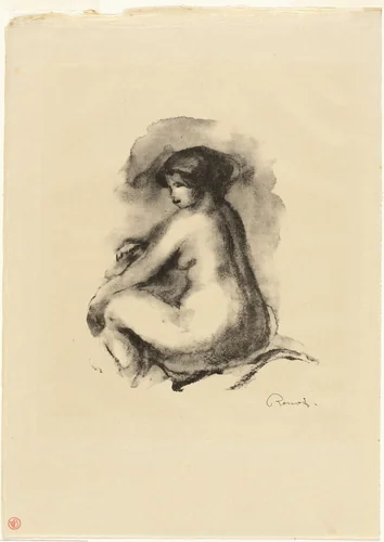 Study of Seated Nude Woman by Pierre-Auguste Renoir, print, 1899-1909