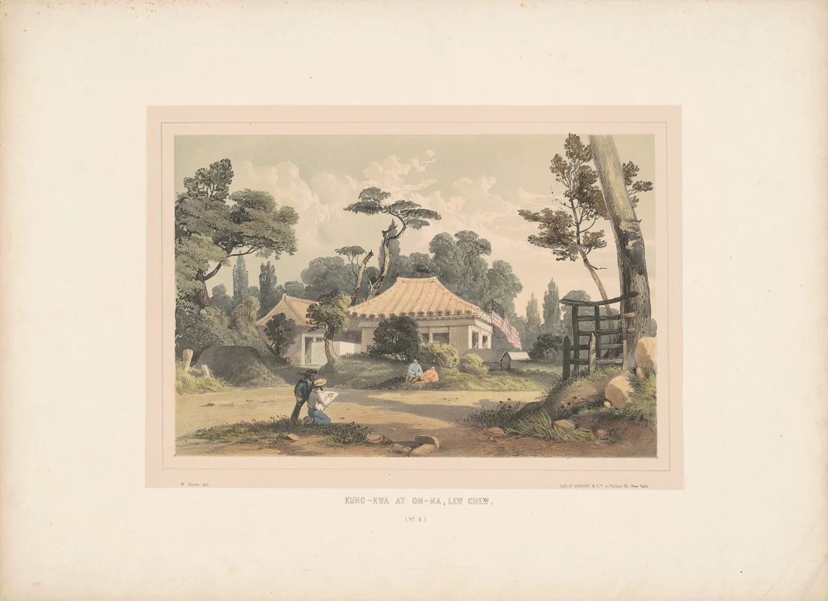 Kung-kwa at On-na, Lew Chew by William Heine, portfolio, 1856