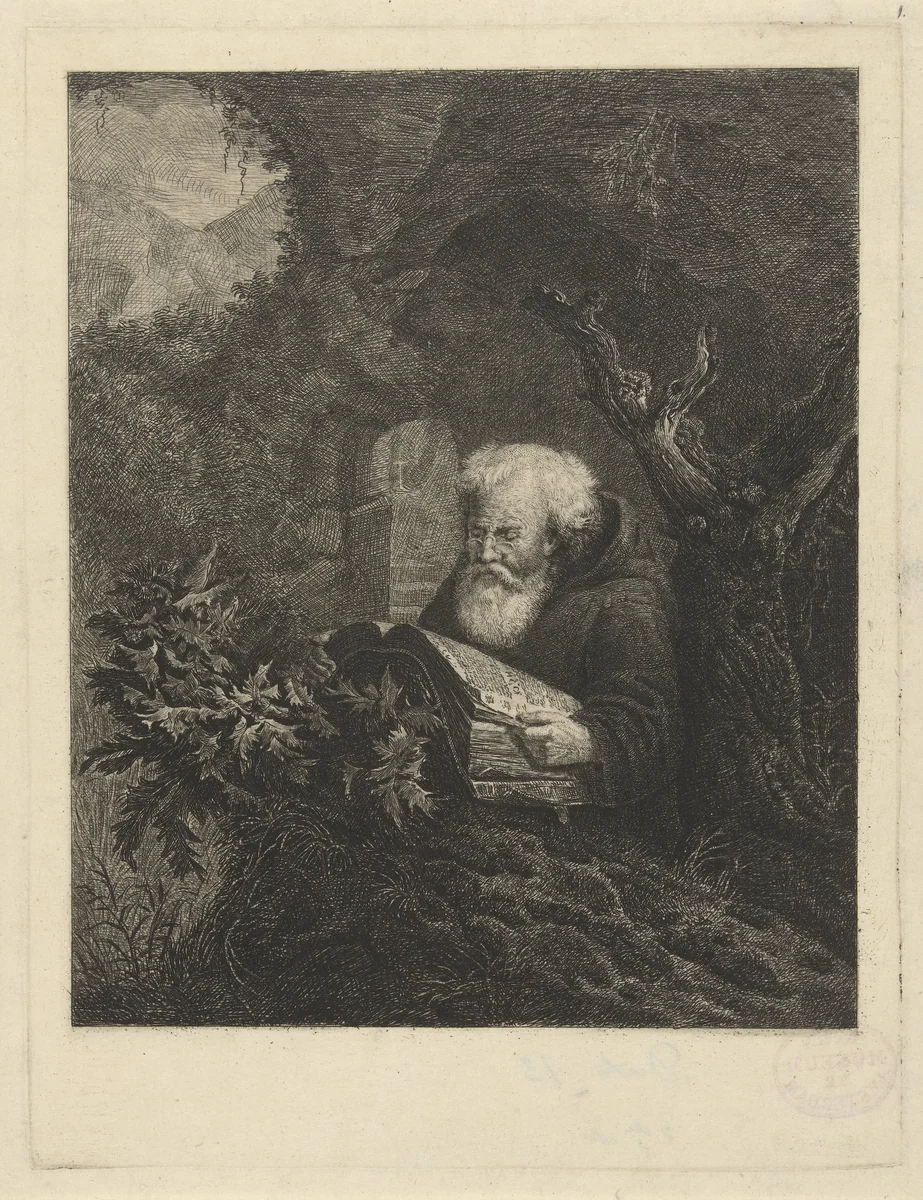 De heremiet by Johannes Pieter de Frey, print, 1796