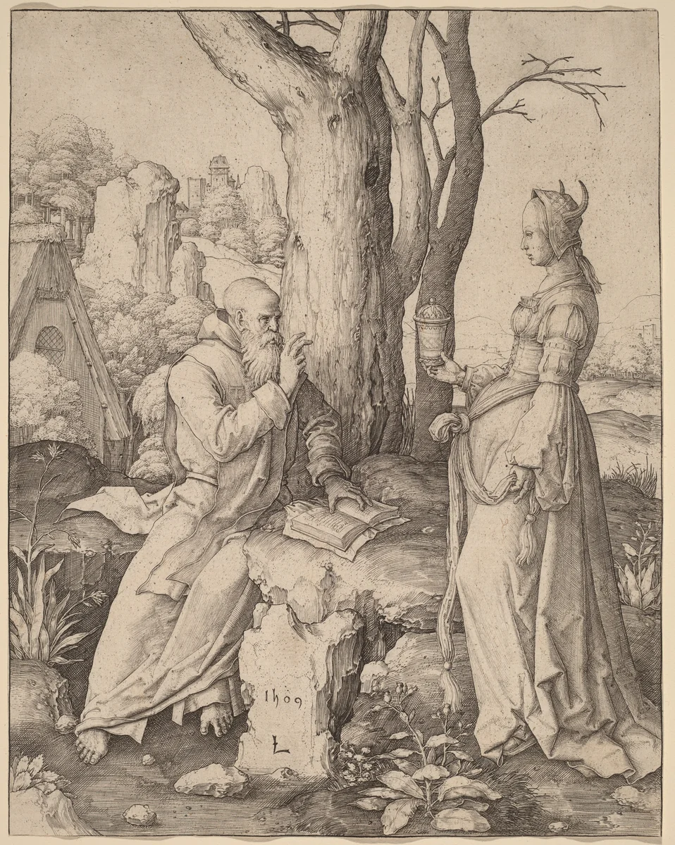 The Temptation of Saint Anthony by Lucas van Leyden, print, 1509