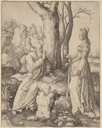 The Temptation of Saint Anthony by Lucas van Leyden, print, 1509