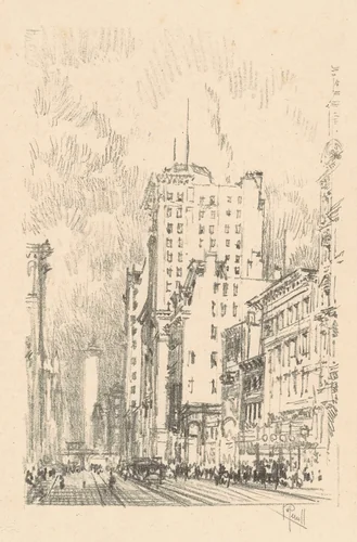 Broadway, Above Twenty-Third Street by Joseph Pennell, print, 1904