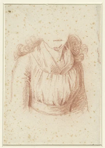 Kostuumstudie voor een portret van Madame Molet by anonymous, drawing, 1795