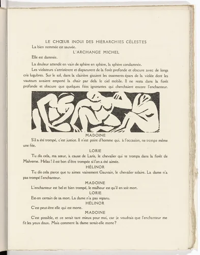 In-text plate (folio 18) from L'Enchanteur pourrissant by André Derain, illustrated book, 1909