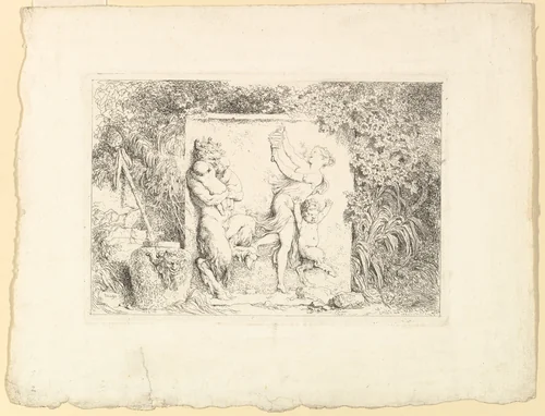 The Satyrs' Dance by Jean Honoré Fragonard, print, 1763