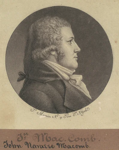 John Navarre Macomb by Charles B. J. Févret de Saint-Mémin, print, 1796-1797
