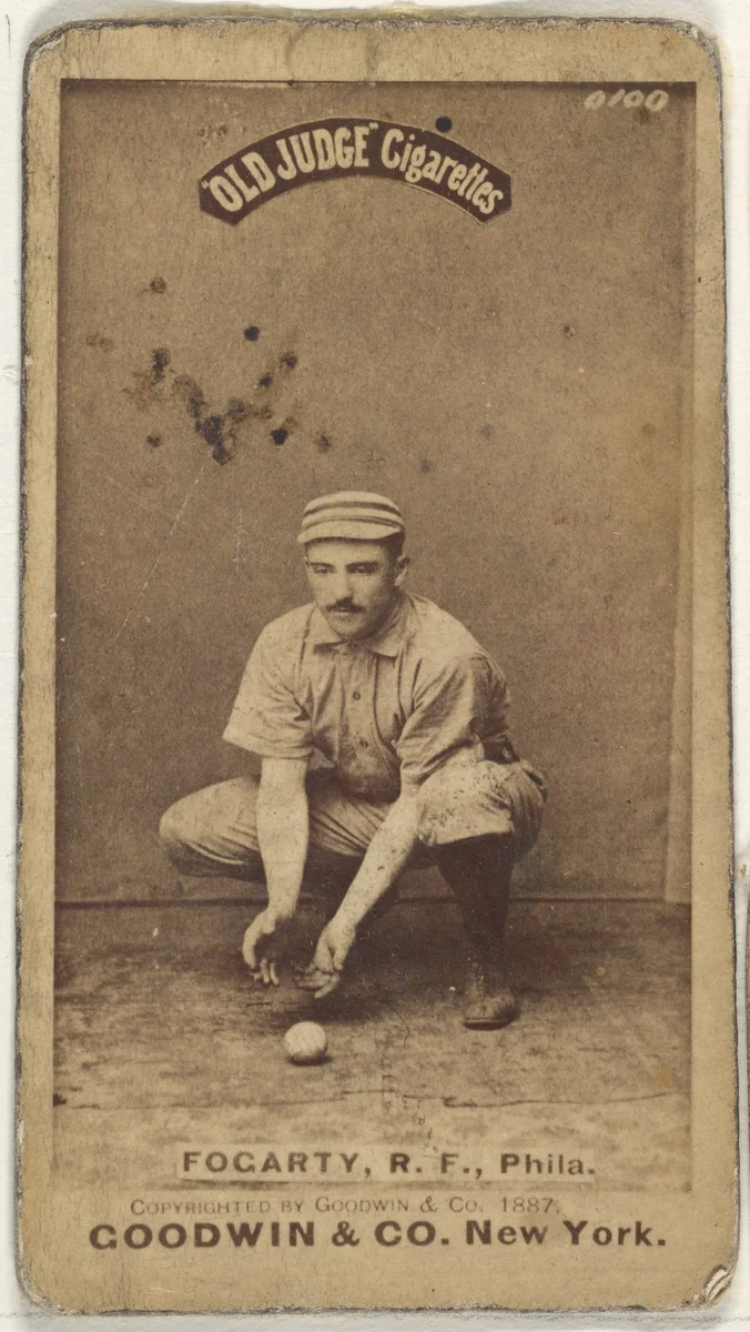 James G. Fogarty, Right Field, Philadelphia, from the Old Judge series (N172) for Old Judge Cigarettes by Goodwin & Company, photograph, 1887