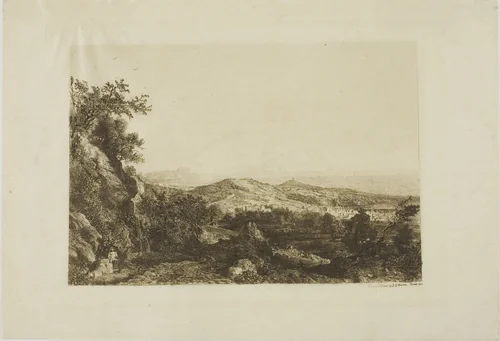 View of Ariccia by George Loring Brown, print, 1853