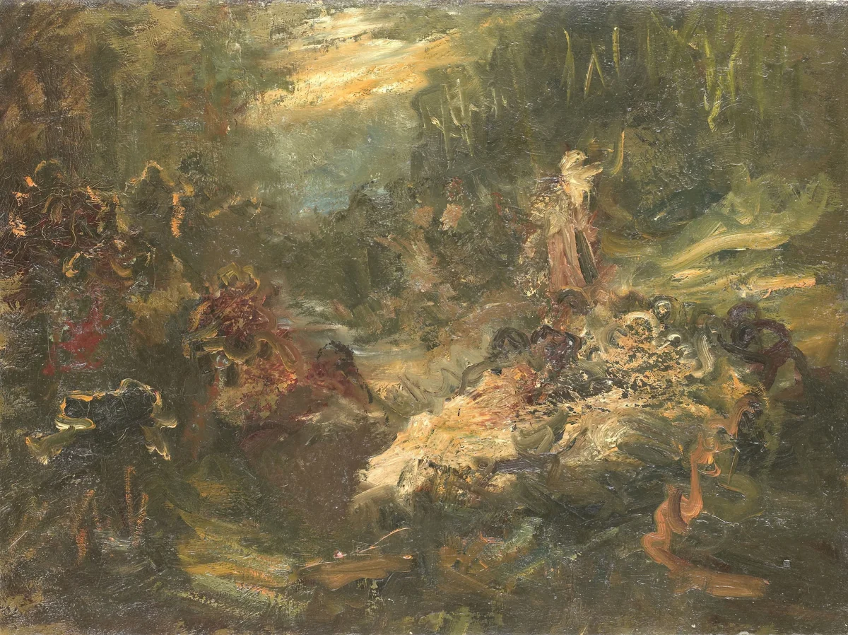 De woudprediker by Jan Zürcher, painting, 1880-1905