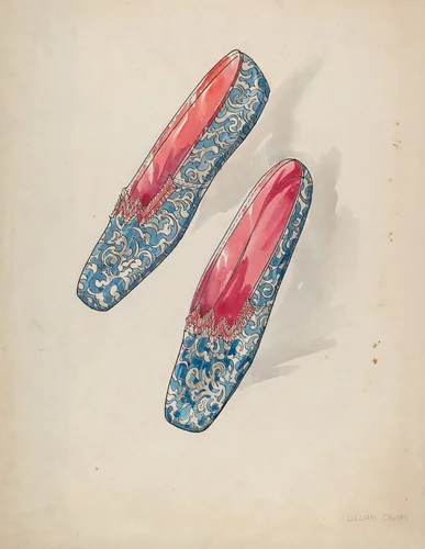 Woman's Shoes by Lillian Causey, index of american design, 1936