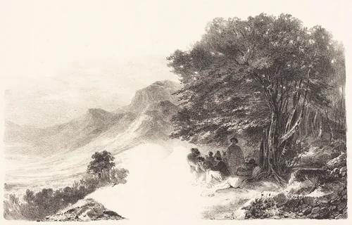 Paysans se reposant dans la Campagne (Peasants Resting in the Countryside) by Nicolas Toussaint Charlet, print, 1831