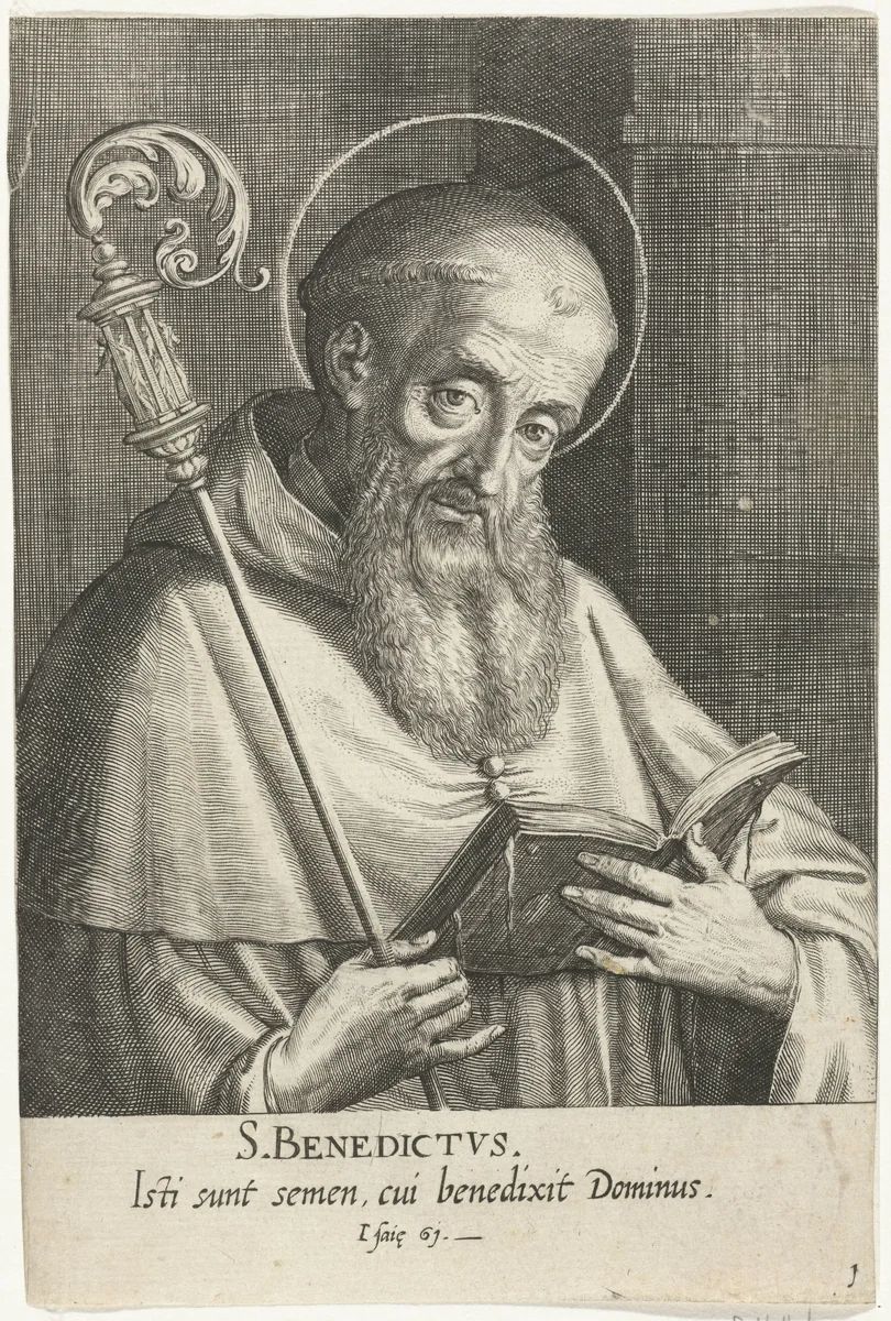 H. Benedikt by Dominicus Custos, print, 1579-1615