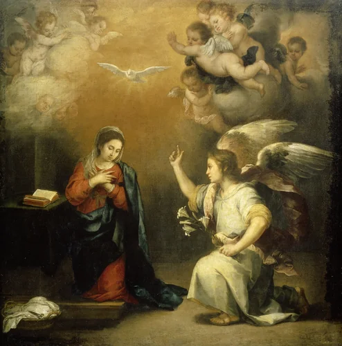 Annunciation to the Virgin by Bartolomé Esteban Murillo, painting, 1660-1680
