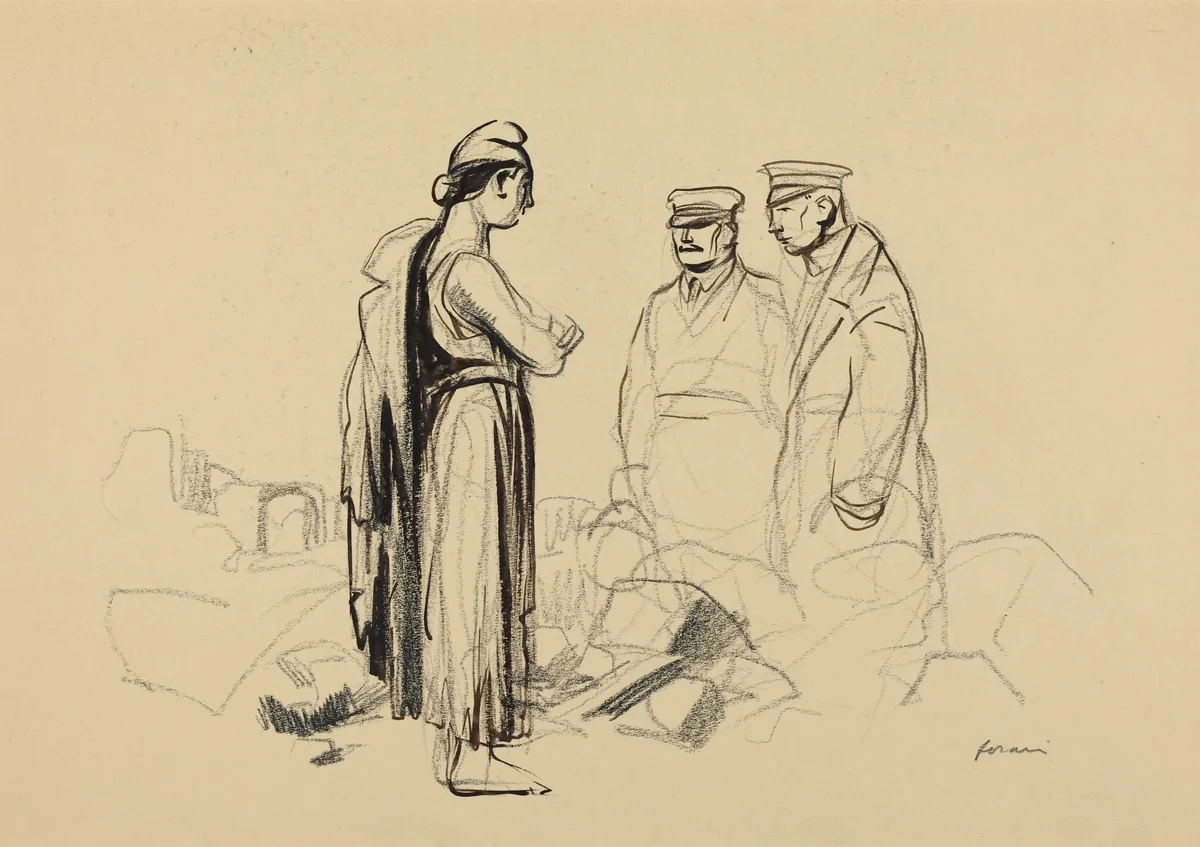 Toward Peace by Jean-Louis Forain, drawing, 1914-1919