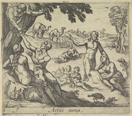 Het Gouden Tijdperk by Antonio Tempesta, print, 1606