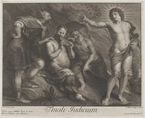 The Judgment of Midas by Frans Pilsen, print, 1729-1782