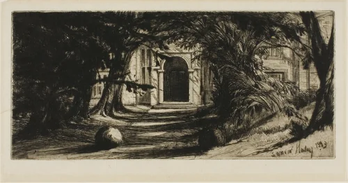 Mytton Hall by Francis Seymour-Haden, print, 1859