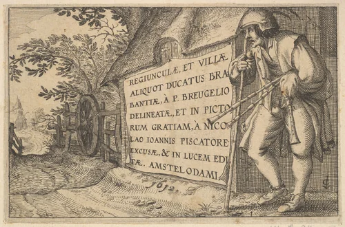 Titleplate to "Regiunculae et Villae Aliquot Ducatus Brabantiae" by Claes Jansz Visscher, print, 1605-1615
