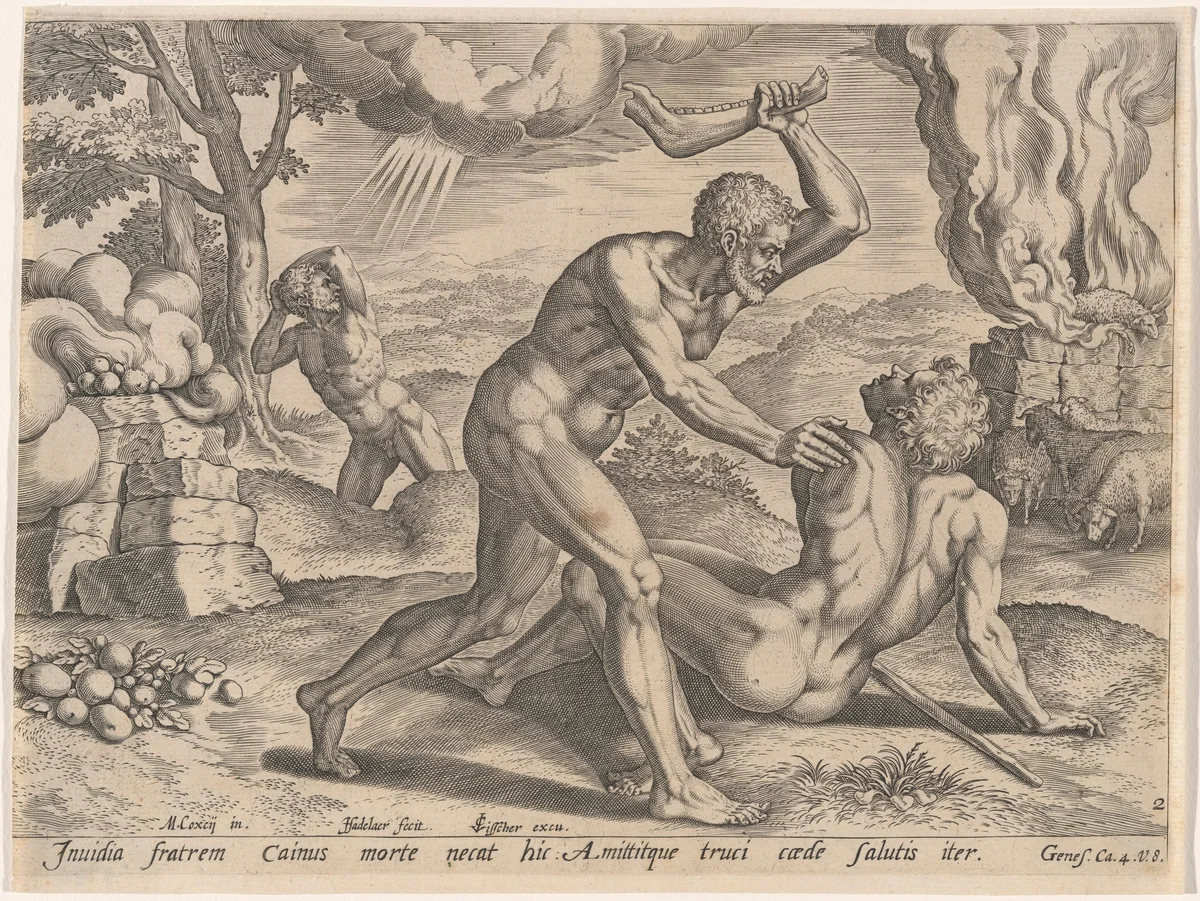 Cain Killing Abel by Jan Sadeler
Michiel Coxie
Claes Jansz Visscher, print, 1576
