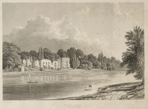 Pope's Villa, Twickenham by Charles Bentley, print, 1828