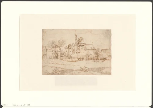 Gezicht op Huis Kostverloren aan de Amstel by Unknown, drawing, 1581-1631
