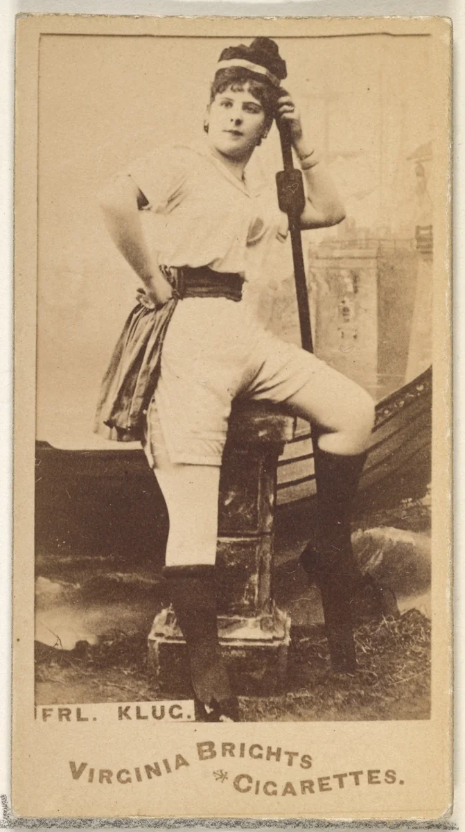 Fräulein Klug, from the Actors and Actresses series (N45, Type 1) for Virginia Brights Cigarettes by Allen & Ginter, photograph, 1885-1891