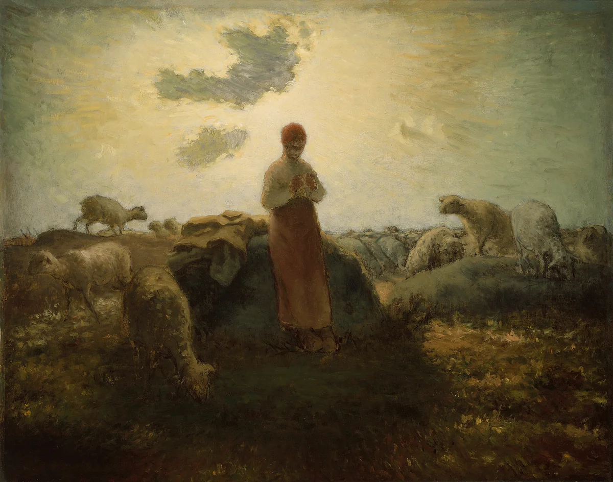 The Keeper of the Herd by Jean-François Millet, painting, 1871-1874