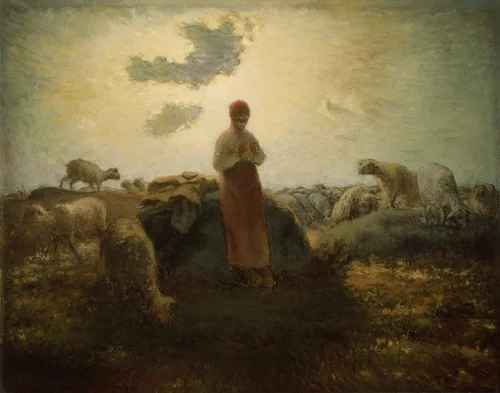 The Keeper of the Herd by Jean-François Millet, painting, 1871-1874