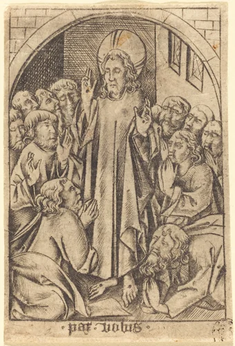 Christ Appearing to the Disciples by Israhel van Meckenem, print, 1465