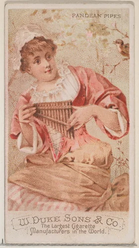 Pandean Pipes, from the Musical Instruments series (N82) for Duke brand cigarettes by W. Duke, Sons & Co., print, 1888