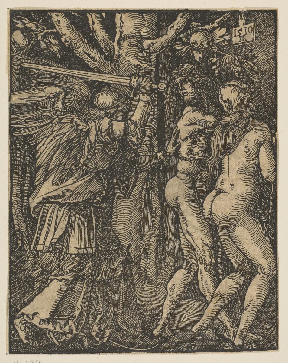 Expulsion from Paradise, from "The Small Passion" (copy) by Albrecht Dürer, print, 1485-1600