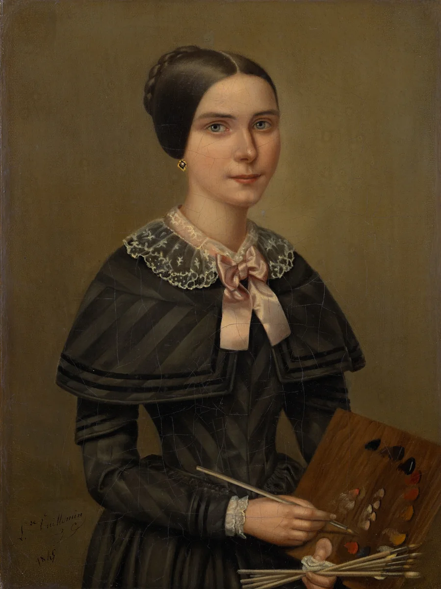 Portrait of a Young Woman by L. de Vuillemin, painting, 1849