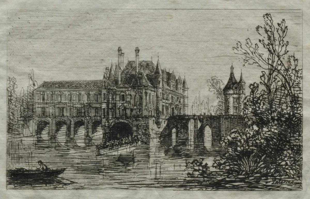 Château de Chenonceau by Maxime Lalanne, print, 1865